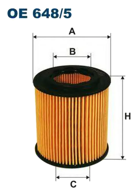 Масляный фильтр Filtron OE648/5 (вставка)